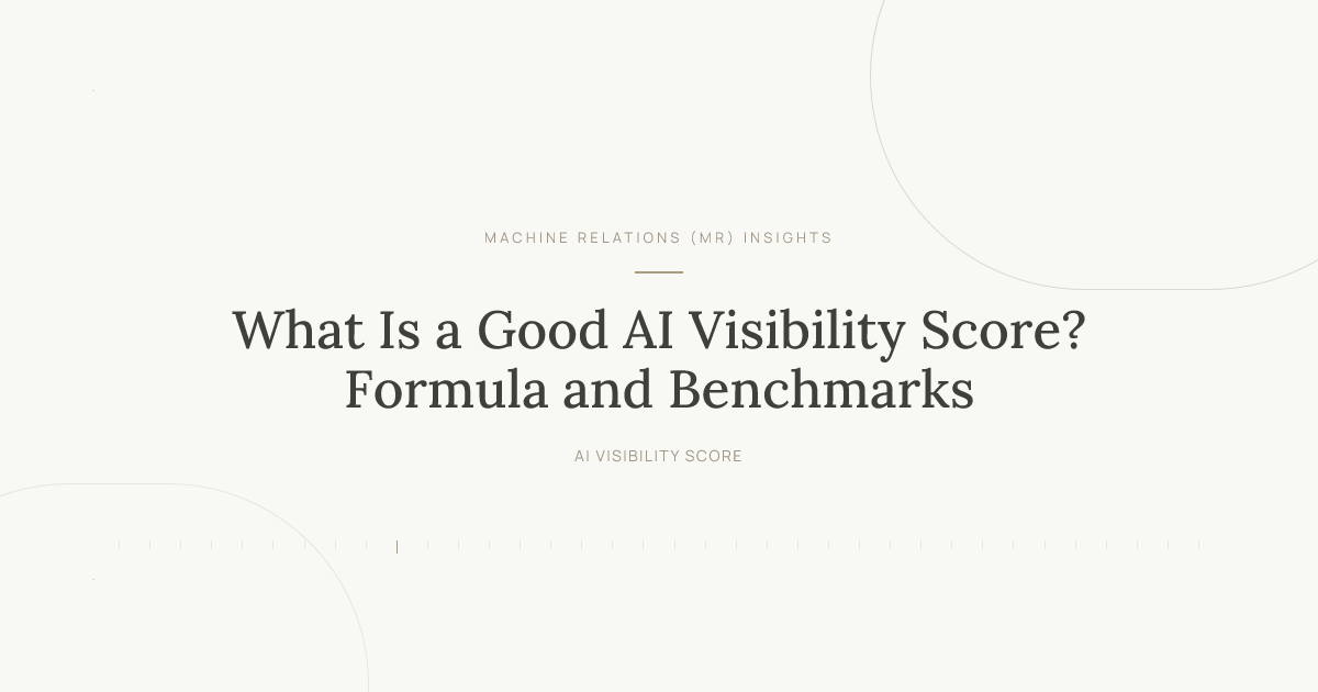 AI Visibility Score: Definition, Formula, and Why SOV