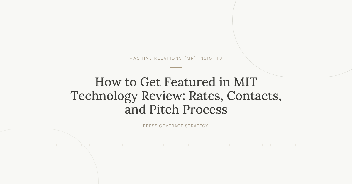 How to Get Featured in MIT Technology Review