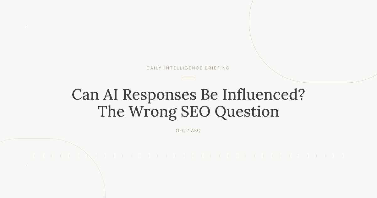 The SEO Industry Is Asking the Wrong Question About AI