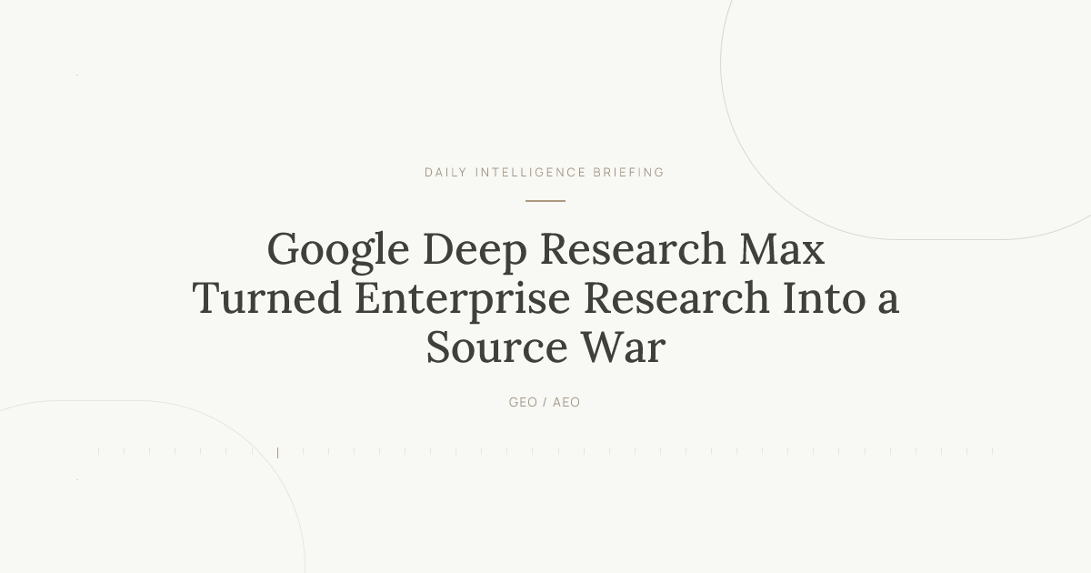 Google Deep Research Max Turned Enterprise Research