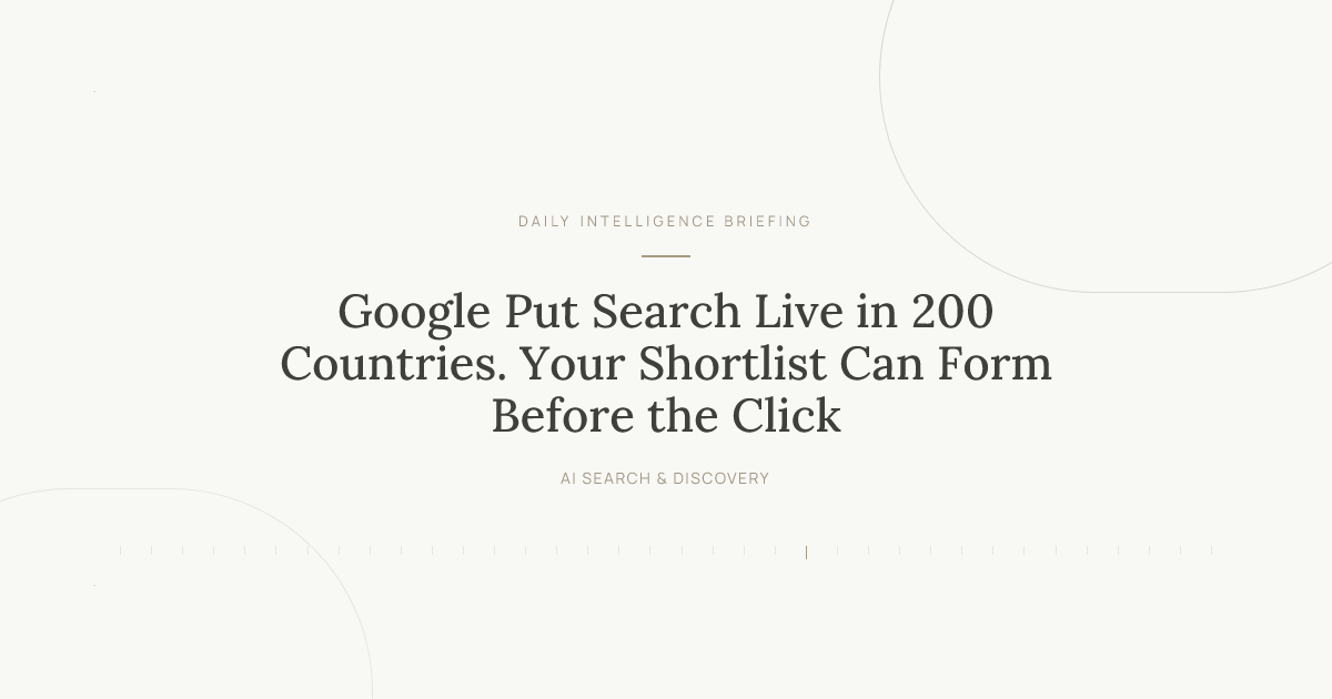 Google Put Search Live in 200 Countries. Your Shortlist Can