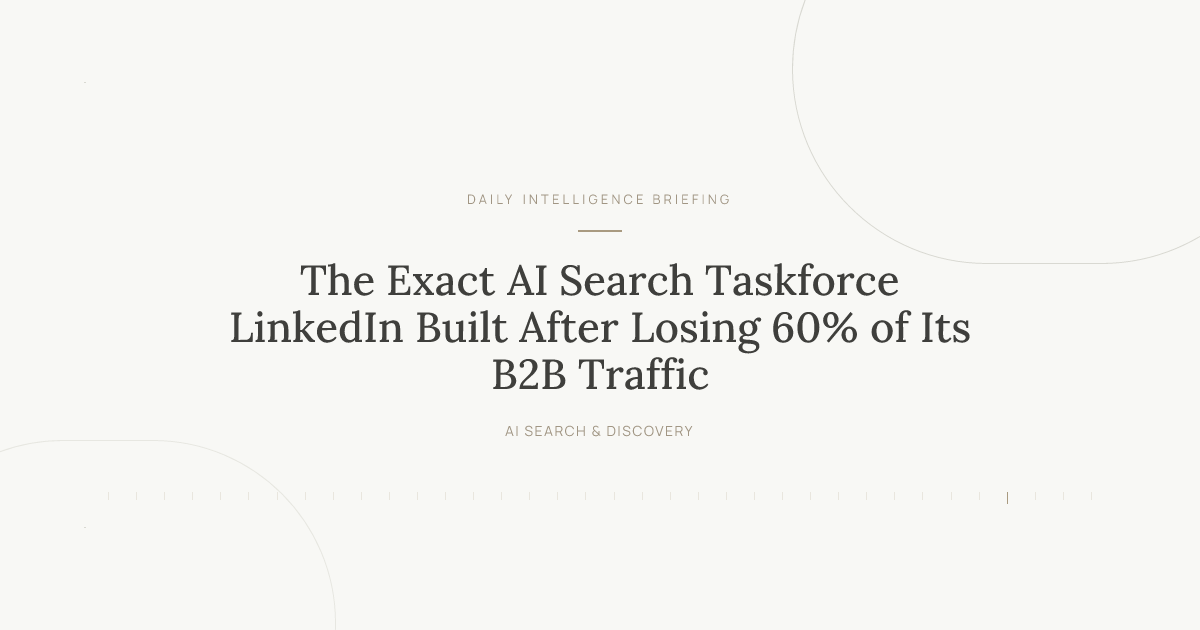 The Exact AI Search Taskforce LinkedIn Built After Losing
