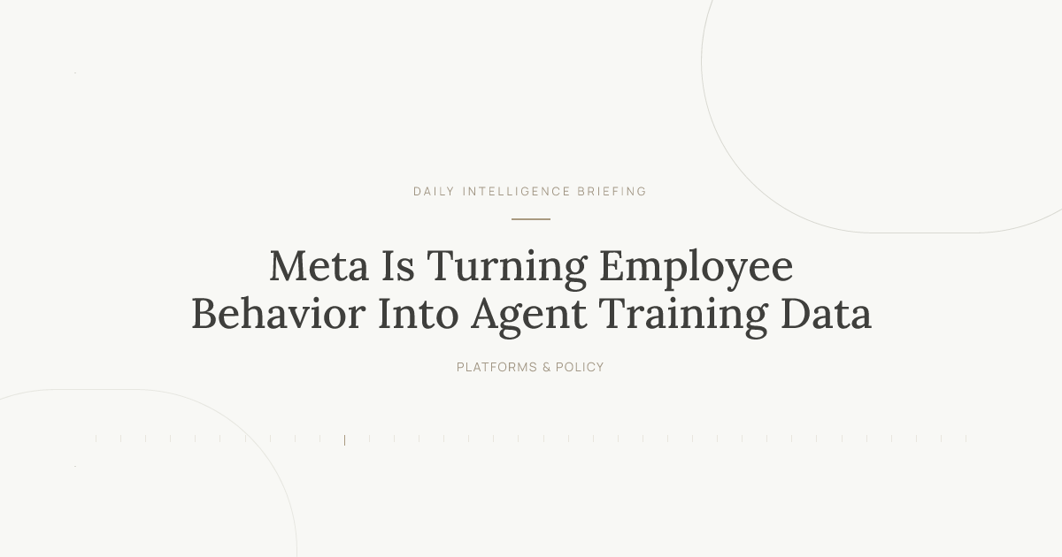 Meta Is Turning Employee Behavior Into Agent Training Data