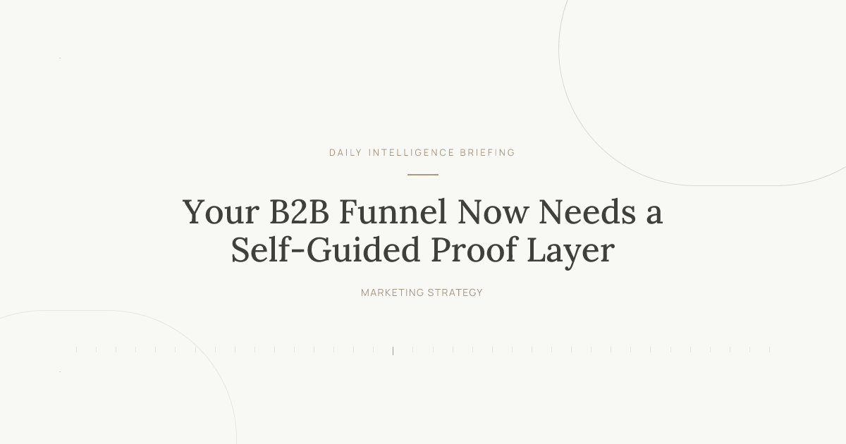Your B2B Funnel Now Needs a Self-Guided Proof Layer