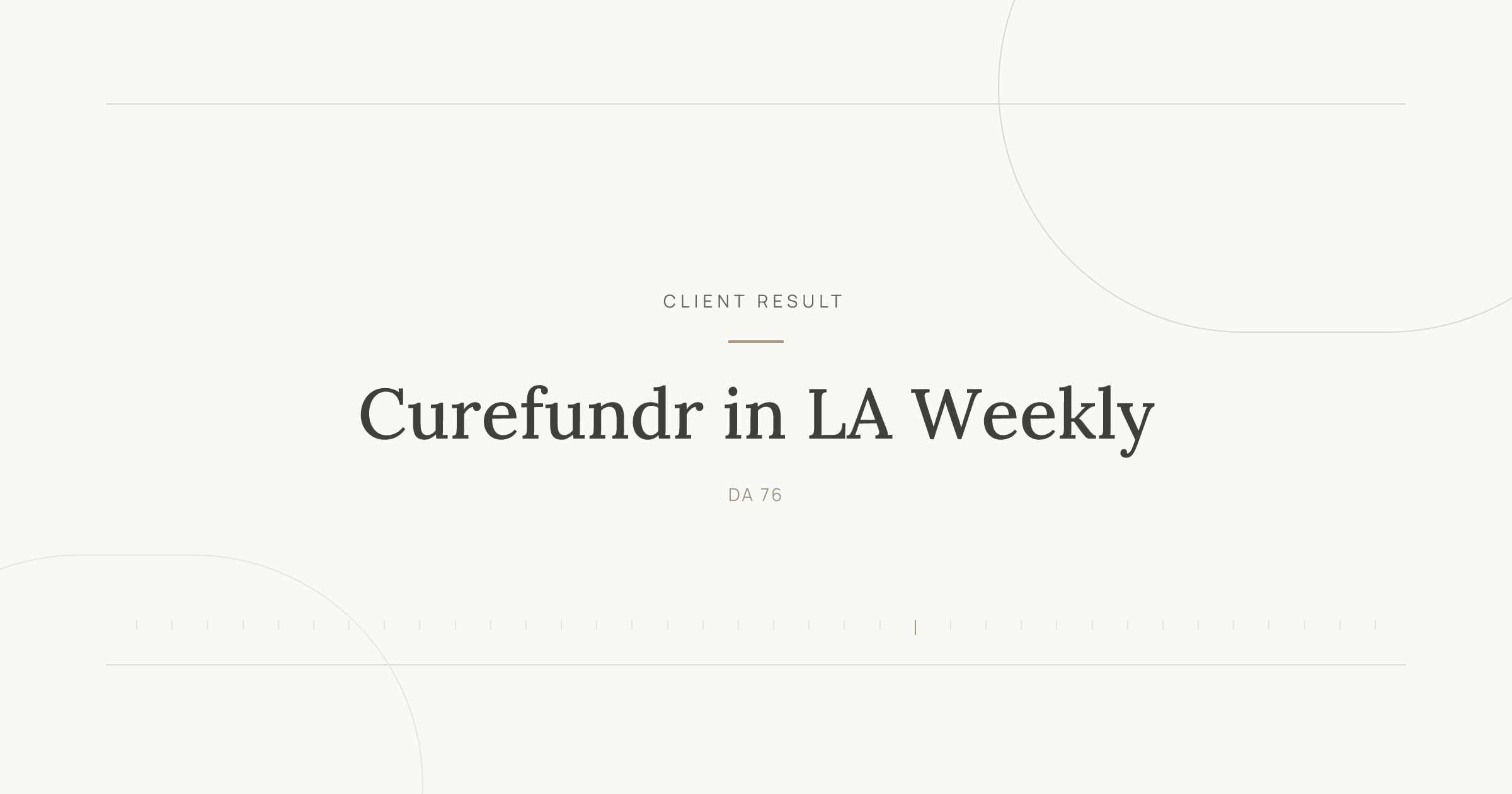 Curefundr featured in LA Weekly