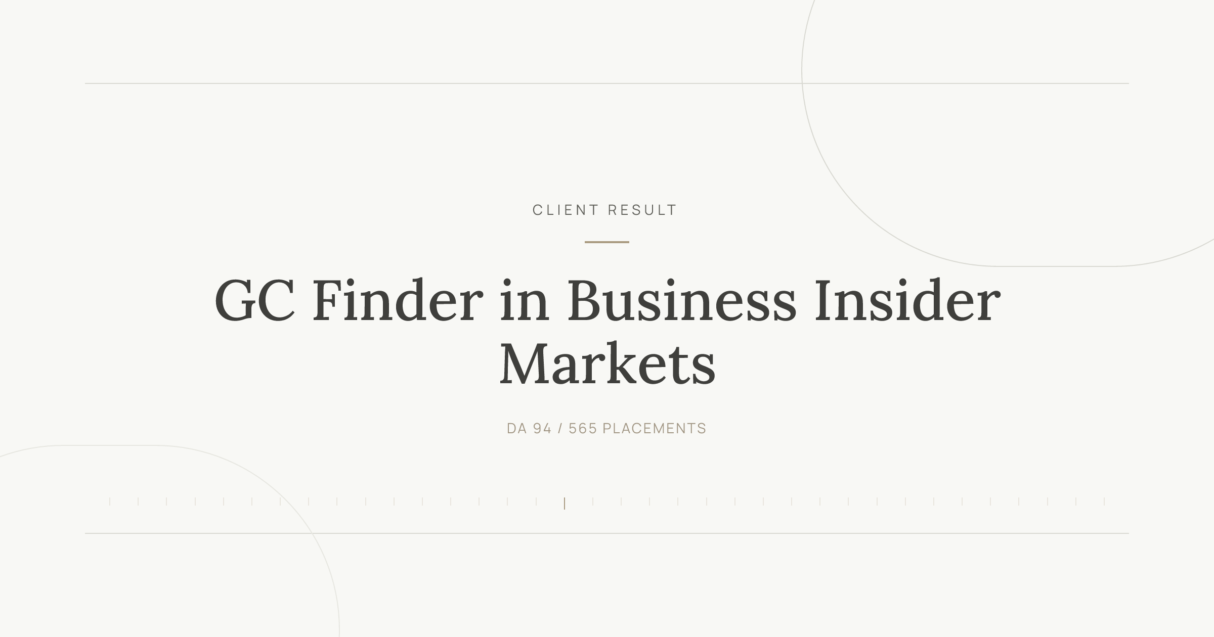 GC Finder press release distribution results
