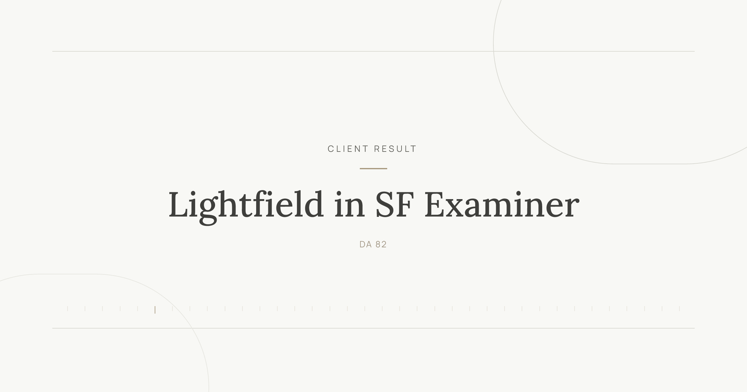 Lightfield featured in SF Examiner