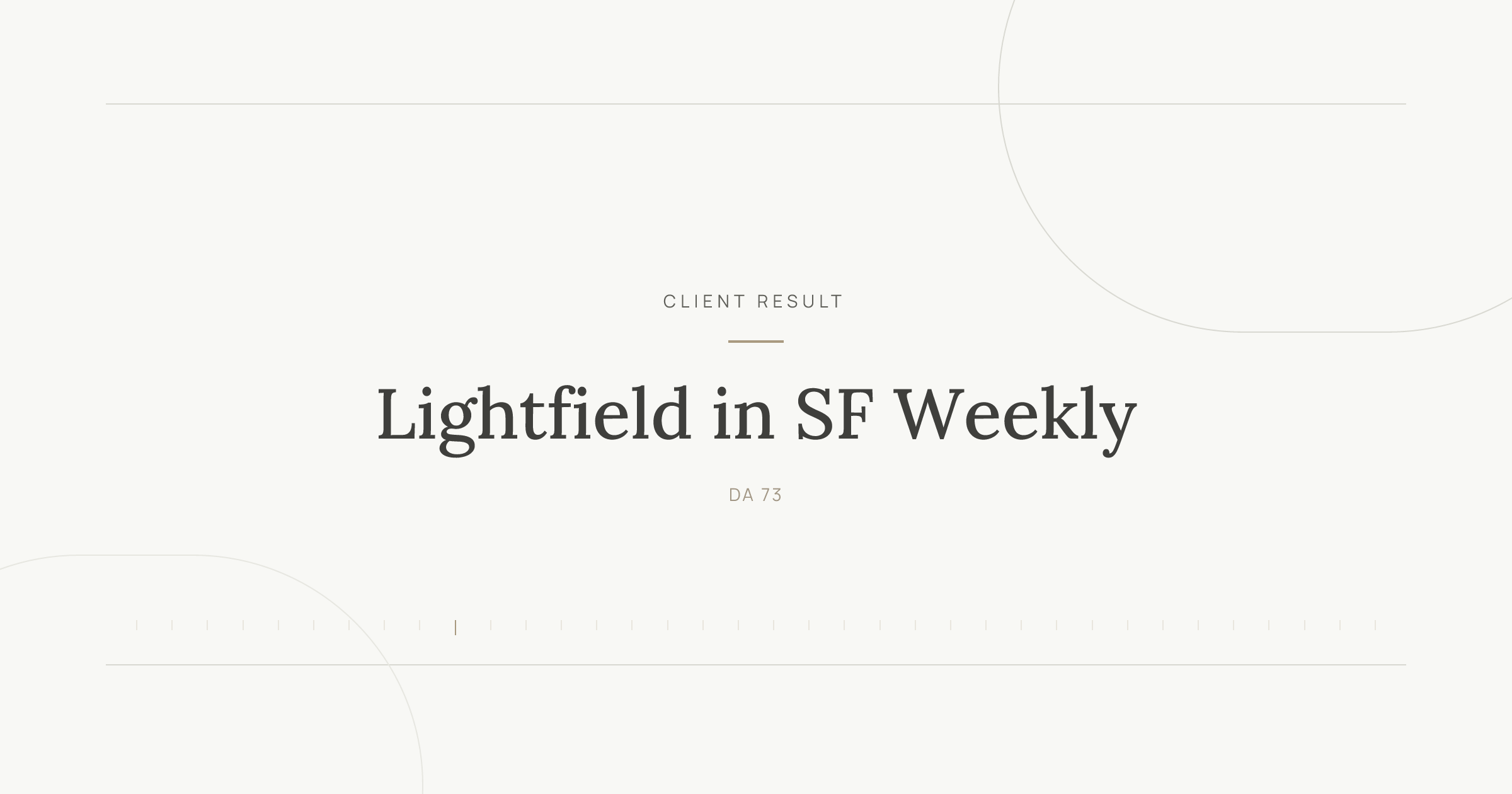Lightfield featured in SF Weekly