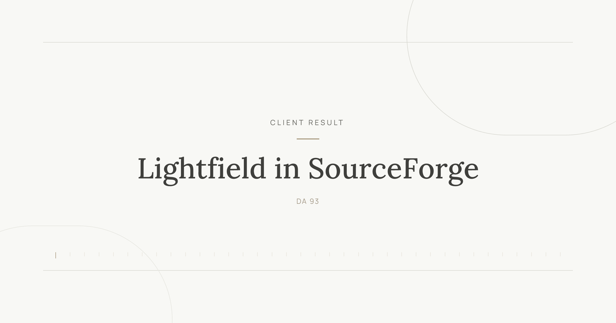 Lightfield featured in SourceForge