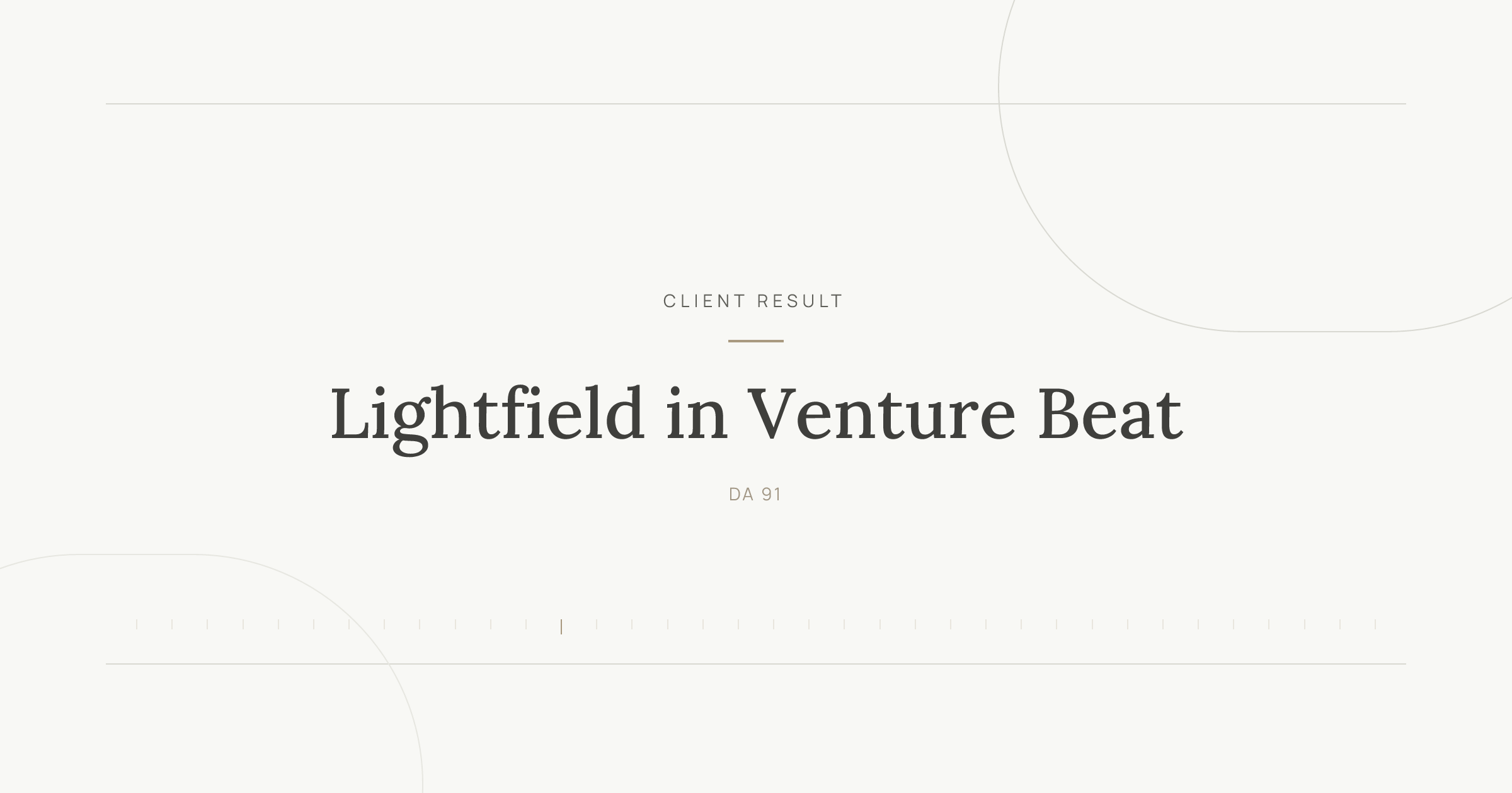 Lightfield featured in Venture Beat